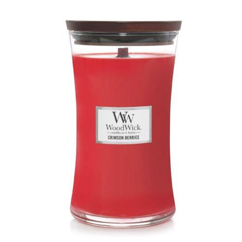 Woodwick oválna váza Crimson Berries 609.5g, Vonná sviečka