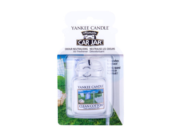 Yankee Candle Clean Cotton Car Jar (U) 1ks, Vôňa do auta