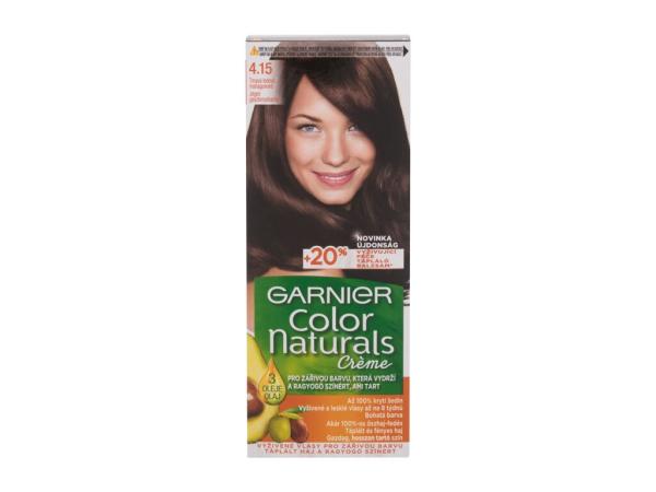 Garnier Color Naturals Créme 4,15 Frosty Dark Mahogany (W) 40ml, Farba na vlasy