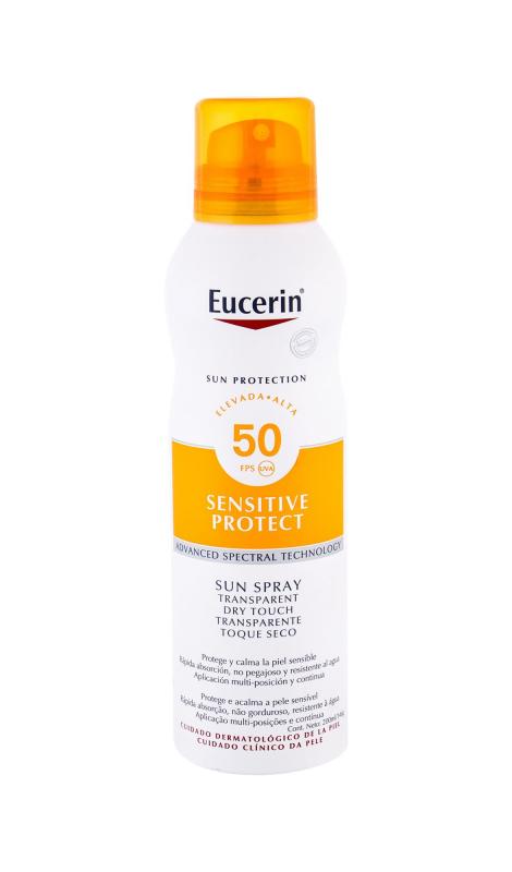Eucerin Sun Sensitive Protect Sun Spray Dry Touch (U) 200 ml, Opaľovací prípravok na telo SPF50
