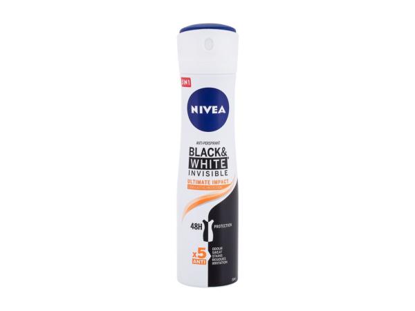 Nivea Black & White Invisible Ultimate Impact (W) 150ml, Antiperspirant 48H