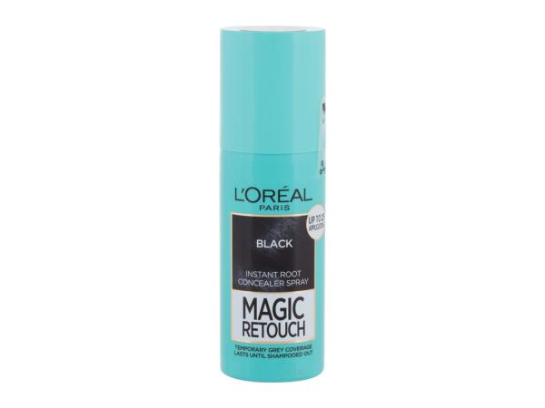 L'Oréal Paris Magic Retouch Instant Root Concealer Spray Black (W) 75ml, Farba na vlasy