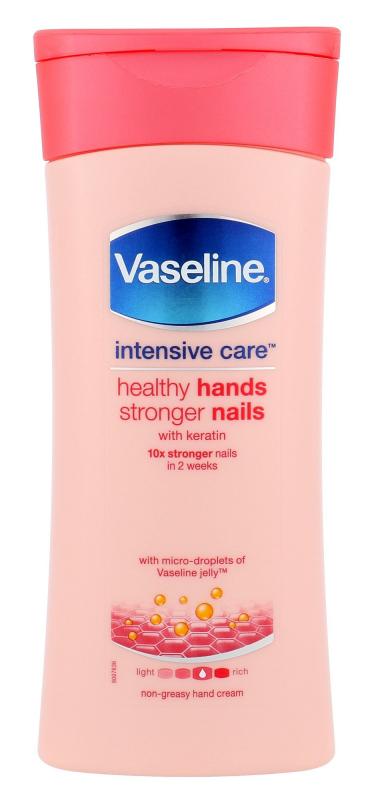 Vaseline Healthy Hands Stronger Nails Intensive Care (W)  200ml, Krém na ruky