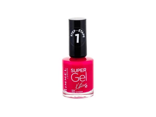 Rimmel London Super Gel By Kate STEP1 024 Red Ginger (W) 12ml, Lak na nechty