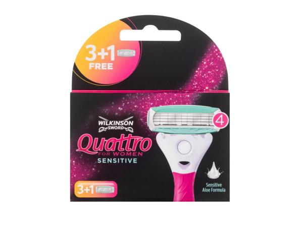 Wilkinson Sword Quattro For Women Sensitive (W) 4ks, Náhradné ostrie