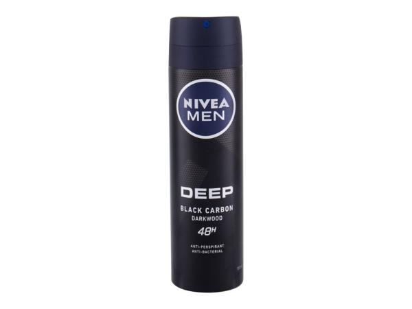 Nivea Men Deep Black Carbon (M) 150ml, Antiperspirant 48H