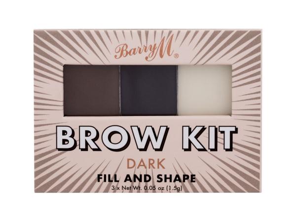 Barry M Brow Kit Dark (W) 4,5g, Set a paletka na obočie