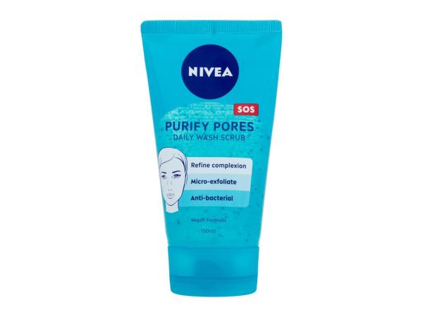 Nivea Purify Pores Daily Wash Scrub (W) 150ml, Peeling