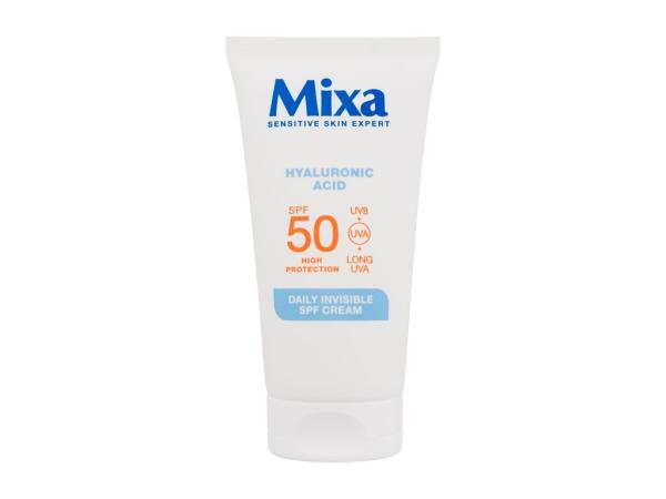 Mixa Hyaluronic Acid Daily Invisible SPF Cream (W) 50ml, Denný pleťový krém SPF50