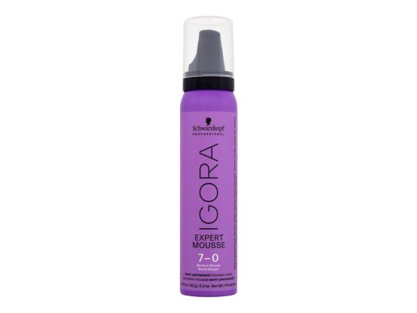 Schwarzkopf Professi Igora Expert Mousse 7-0 Medium Blonde (W) 100ml, Farba na vlasy