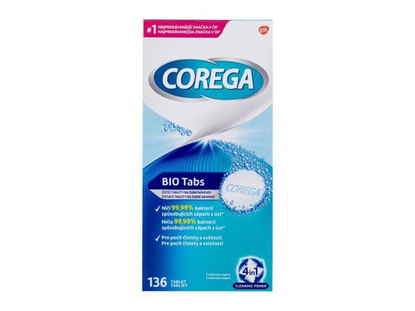 Corega Bio Tabs (U)  136ks, Čistiace tablety a roztoky
