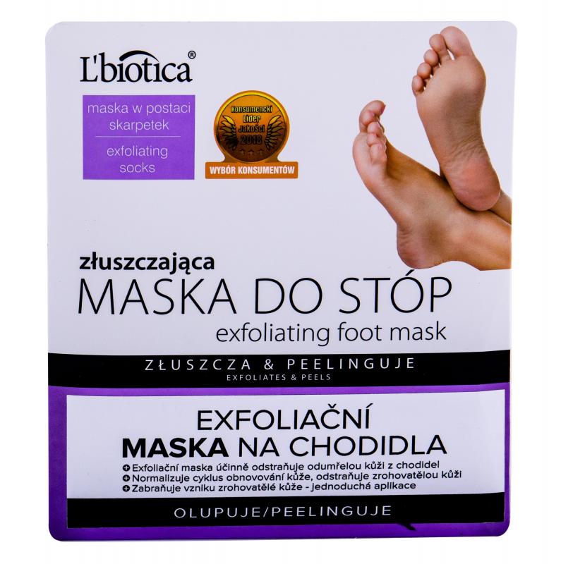 L´Biotica Exfoliating Foot Mask (W) 1ks, Krém na nohy