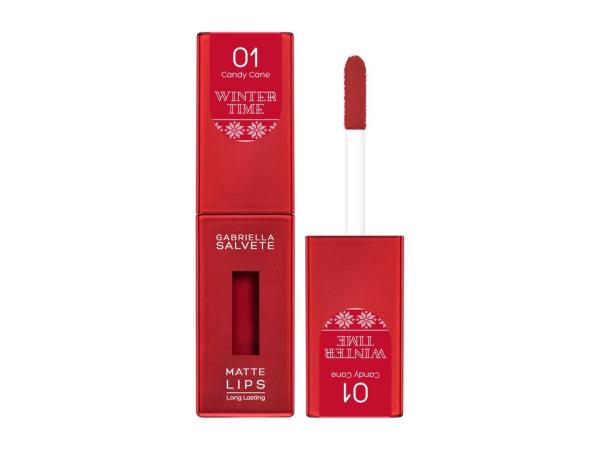 Gabriella Salvete Winter Time Matte Lips 01 Candy Cane (W) 4,5ml, Rúž