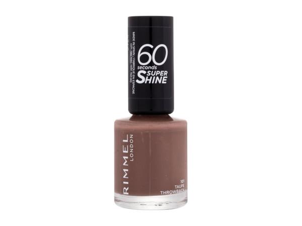 Rimmel London 60 Seconds Super Shine 101 Taupe Throwback (W) 8ml, Lak na nechty