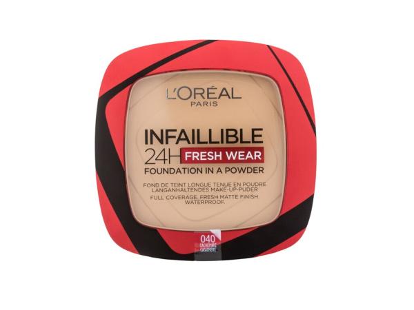 L'Oréal Paris Infaillible 24H Fresh Wear Foundation In A Powder 040 Cashmere (W) 9g, Make-up