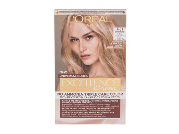L'Oréal Paris Excellence Creme Triple Protection 9U Very Light Blond (W) 48ml, Farba na vlasy