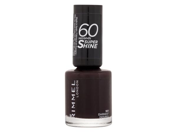 Rimmel London 60 Seconds Super Shine 901 Darkest Desires (W) 8ml, Lak na nechty
