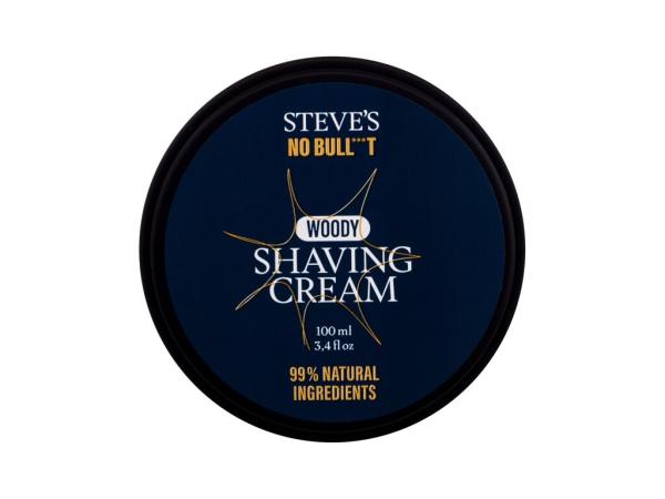 Steve´s No Bull***t Woody Shaving Cream (M) 100ml, Krém na holenie