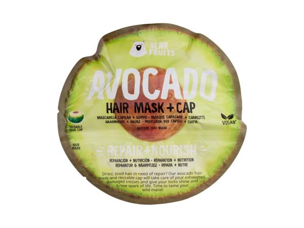 Bear Fruits Hair Mask + Cap Avocado (U)  20ml, Maska na vlasy