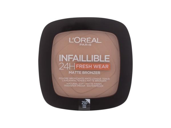 L'Oréal Paris Infaillible 24H Fresh Wear Matte Bronzer 250 Light (W) 9g, Bronzer