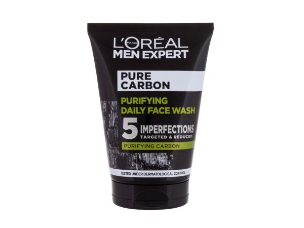 L'Oréal Paris Men Expert Pure Carbon (M) 100ml, Čistiaci gél Purifying Daily Face Wash