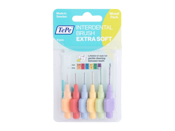 TePe Extra Soft (U) 6ks, Medzizubná kefka Mixed Pack