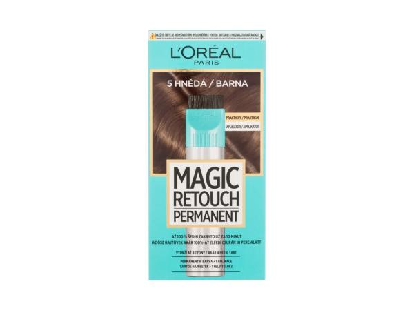 L'Oréal Paris Magic Retouch Permanent 5 Brown (W) 18ml, Farba na vlasy