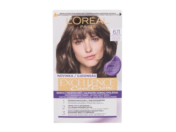 L'Oréal Paris Excellence Cool Creme 6,11 Ultra Ash Dark Blond (W) 48ml, Farba na vlasy
