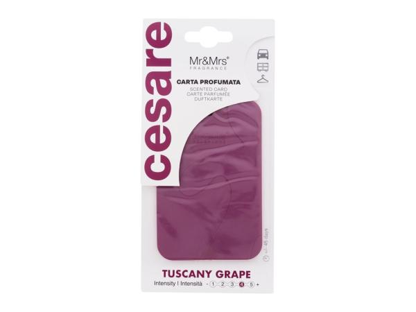 Mr&Mrs Fragrance Cesare Scented Card (U) 1ks, Vôňa do auta Tuscany Grape