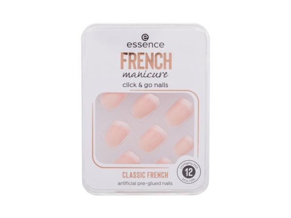 Essence French Manicure Click & Go Nails 01 Classic French (W) 12ks, Umelé nechty