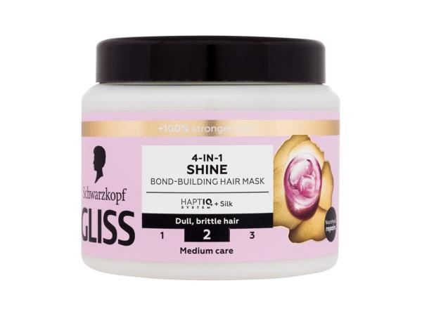 Schwarzkopf Gliss Shine (W) 400ml, Maska na vlasy 4-in-1 Hair Mask