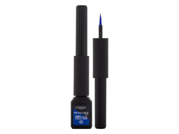 L'Oréal Paris Infaillible Grip 24H Matte Liquid Liner 02 Blue (W) 3ml, Očná linka