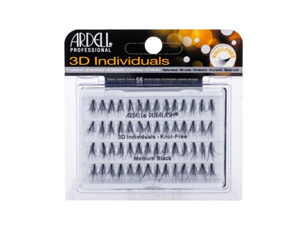 Ardell 3D Individuals Duralash Knot-Free Medium Black (W) 56ks, Umelé mihalnice