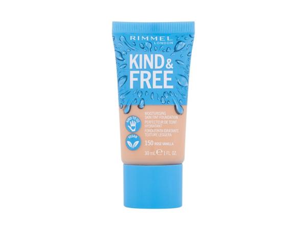 Rimmel London Kind & Free Skin Tint Foundation 150 Rose Vanilla (W) 30ml, Make-up