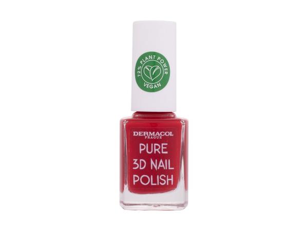 Dermacol Pure 3D 04 Poppy Red (W) 11ml, Lak na nechty