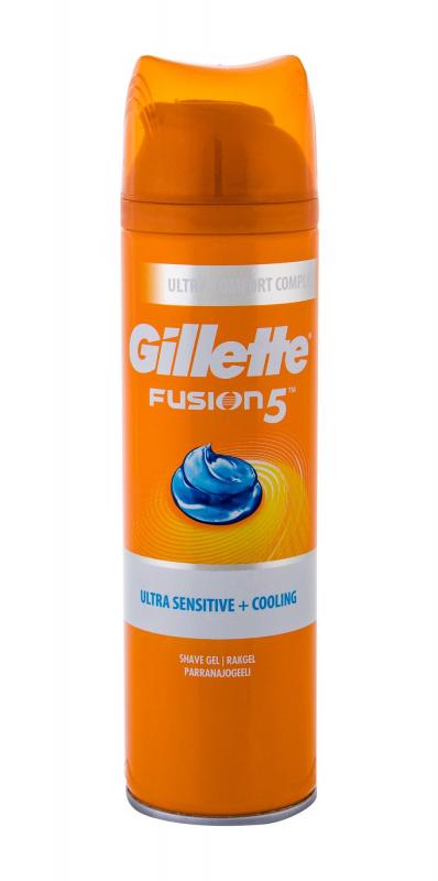 Gillette Ultra Sensitive + Cooling Fusion 5 (M)  200ml, Gél na holenie