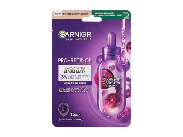 Garnier Skin Naturals Pro-Retinol Smoothing Serum Mask (W) 22g, Pleťová maska