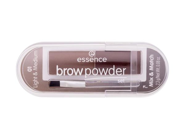 Essence Brow Powder Set 01 Light & Medium (W) 2,3g, Púder na obočie