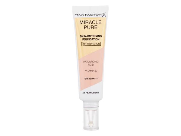 Max Factor Miracle Pure Skin-Improving Foundation 35 Pearl Beige (W) 30ml, Make-up SPF30