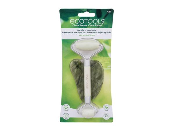 EcoTools Facial Roller Jade + Gua Sha Duo (W) 1ks, Masážny valček a kameň