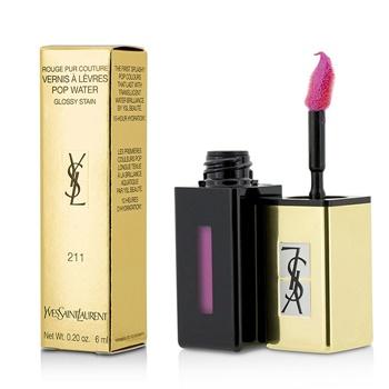 Yves Saint Laurent Rouge Pur Couture Glossy Stain 211 Rose Cascade 6ml - Tester, Rúž