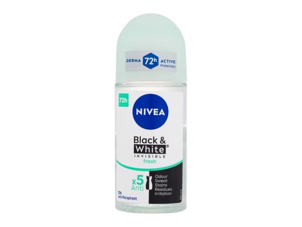 Nivea Black & White Invisible Fresh (W) 50ml, Antiperspirant 72h