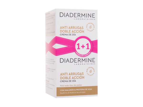 Diadermine Anti-Wrinkle Double Action Day Cream (W) 2x50 ml, Denný pleťový krém