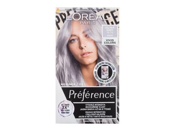 L'Oréal Paris Préférence Vivid Colors 10,112 Silver Grey (W) 60ml, Farba na vlasy
