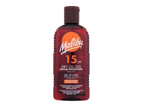 Malibu Dry Oil Gel (U) 200ml, Opaľovací prípravok na telo SPF15