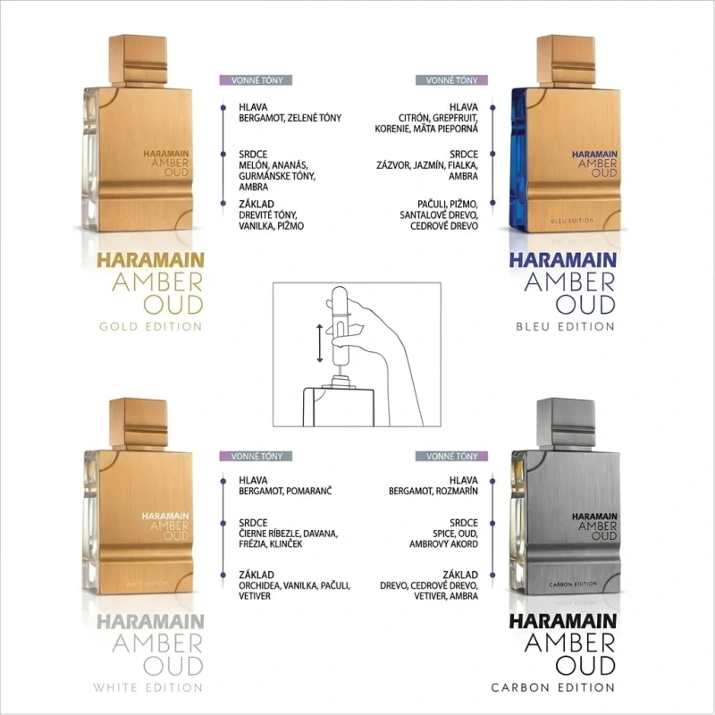 Al Haramain Amber Oud Collection (U) 4 x 60 ml + plniteľný flakón 7