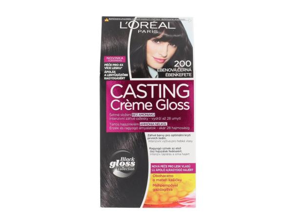 L'Oréal Paris Casting Creme Gloss 200 Ebony Black (W) 48ml, Farba na vlasy