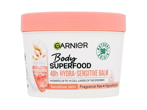 Garnier Body Superfood 48h Hydra-Sensitive Balm (W) 380ml, Telový balzam Oat Milk + Prebiotics
