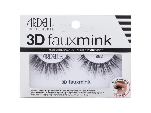 Ardell 3D Faux Mink 862 Black (W) 1ks, Umelé mihalnice