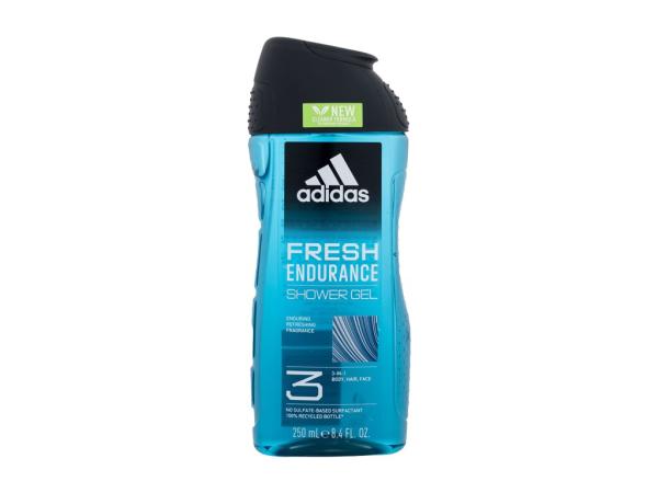Adidas Fresh Endurance Shower Gel 3-In-1 (M) 250ml, Sprchovací gél New Cleaner Formula